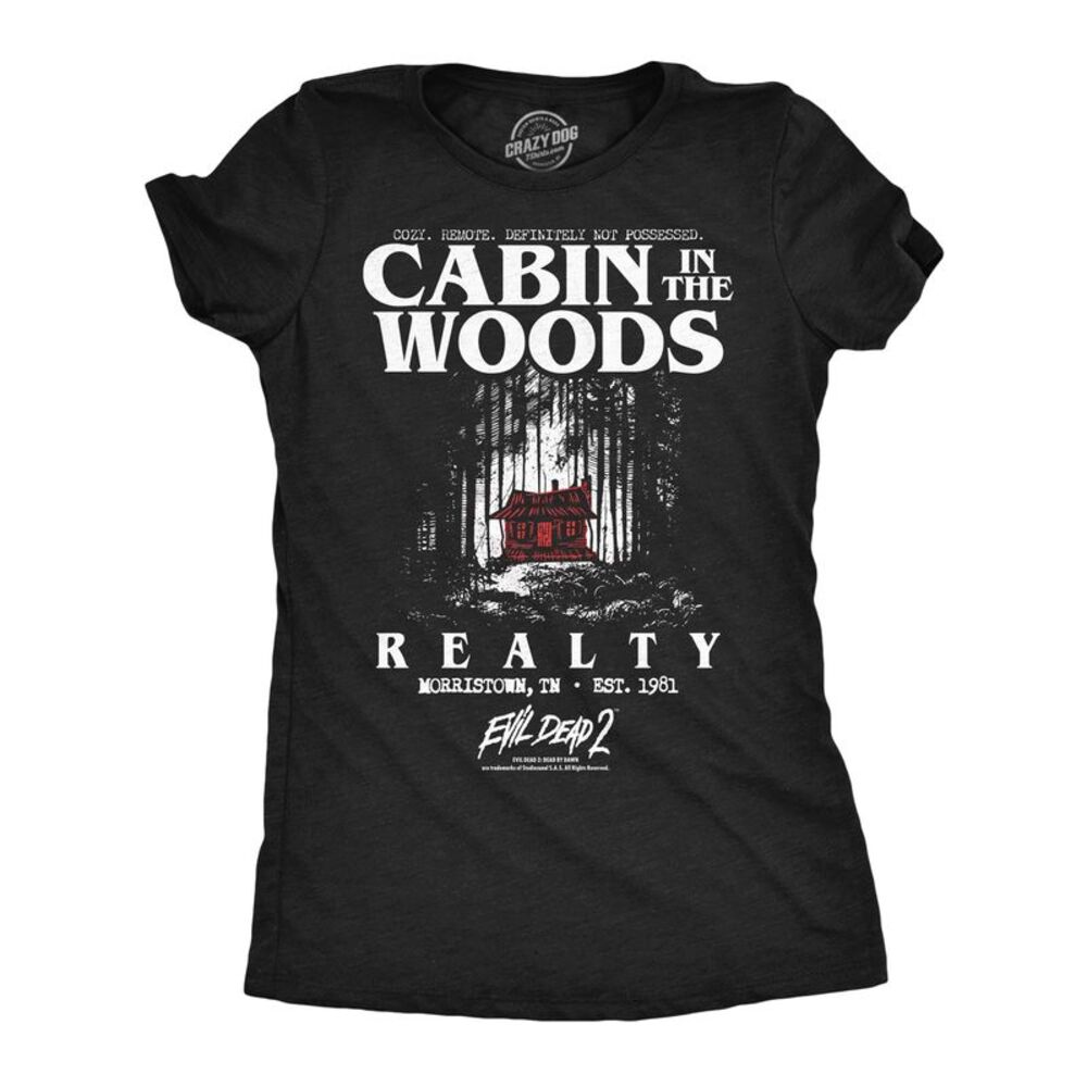 Womens T Shirts Cabin In The Woods Realty Evil Dead Movie Tee For Ladies